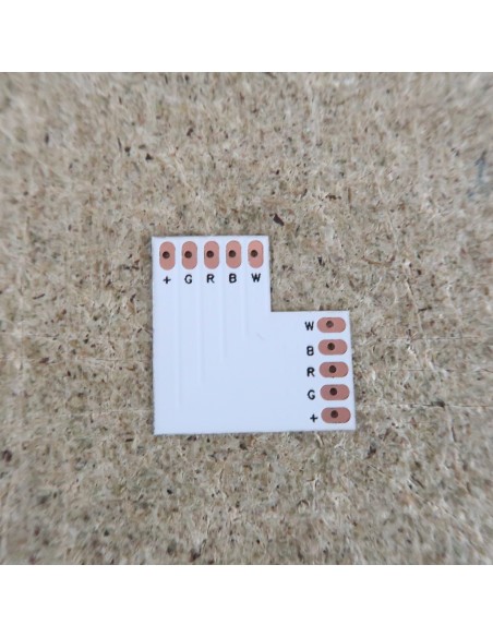 12mm RGBW L Shape LED strip PCB (5 pin)