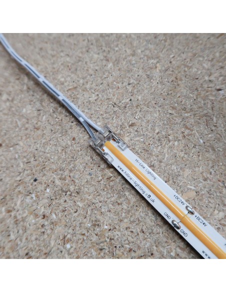 8mm COB Strip to wire connector 2 pin IP00/20