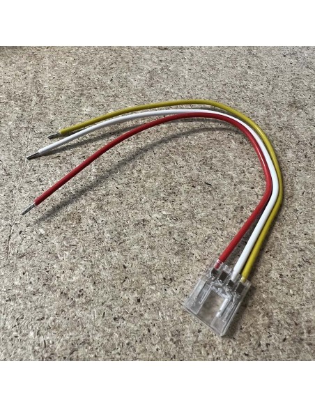 3-poliger COB-Streifen-zu-Kabel-Verbinder für einstellbare weiße Streifen