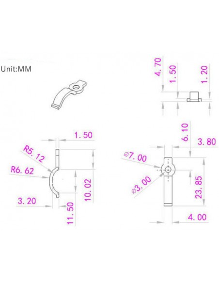 LED-Streifen 10 mm Befestigungsclip Einzelschraube für IP54 / 65 LED-Streifen (Los mit 10 Clips)