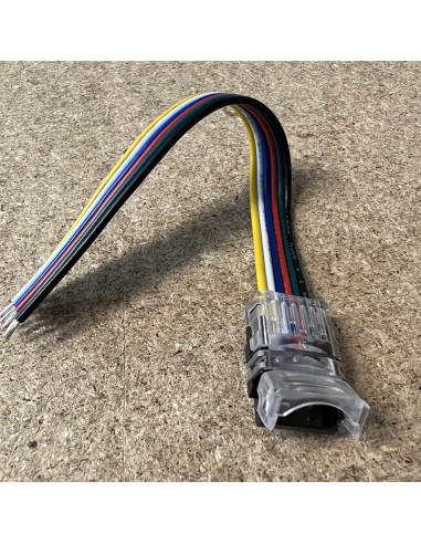 RGB-Tunable-White-LED-Streifen-Power-Link-Verbinder-12mm-IP54-IP65-Top-Ansicht