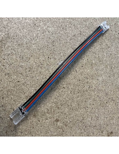 10mm RGB COB LED Strip 15cm Connector Kit - 4-Pin Strip-to-Strip Extension Solution