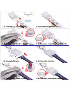 Hippo-M-10mm-RGBW-Connector-Closeup: Detailed View of Solderless Power Connection 2
