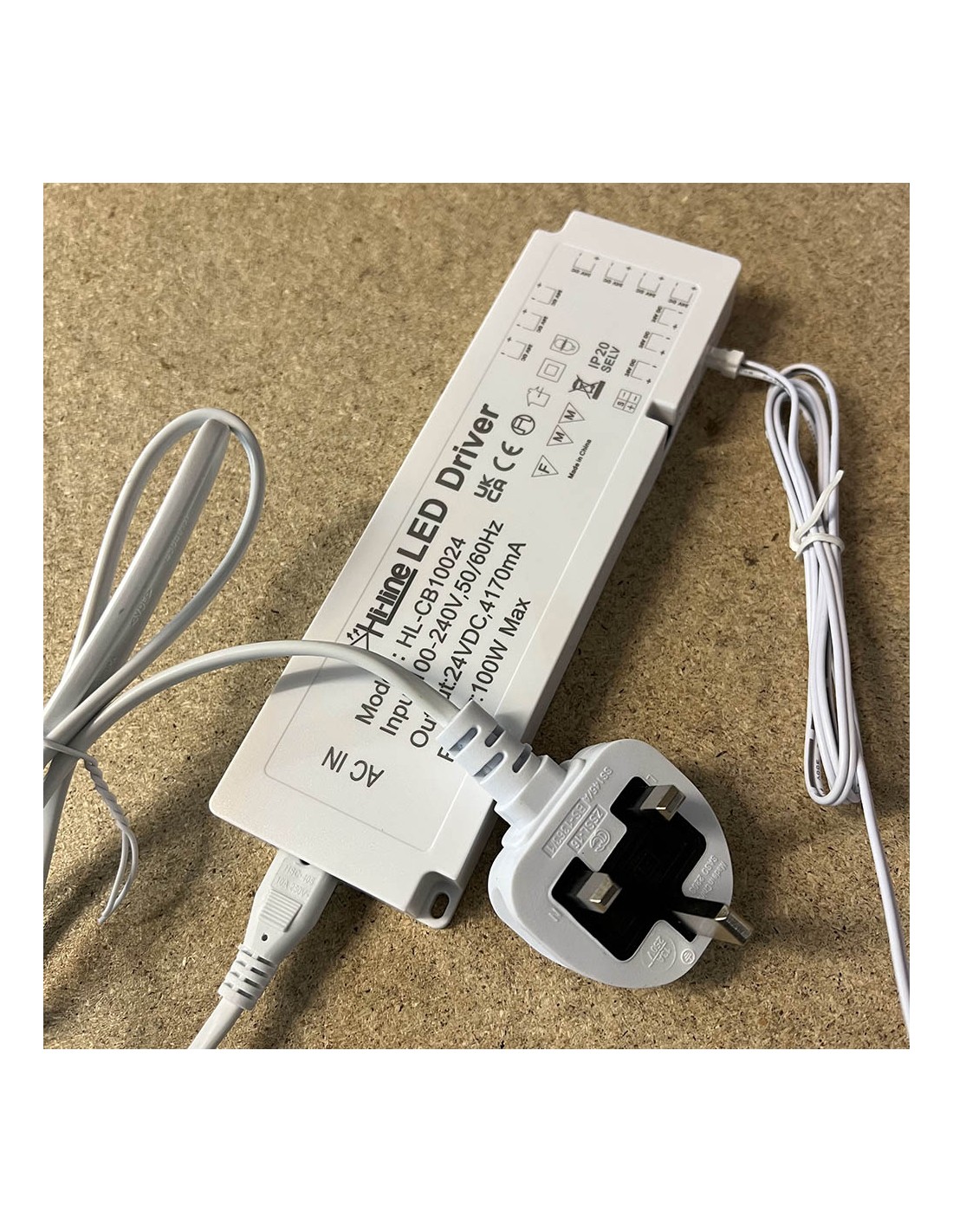 100W 24V LED Driver Power Supply - ETL Listed 100-277V AC To DC Transformer For Strip Lights