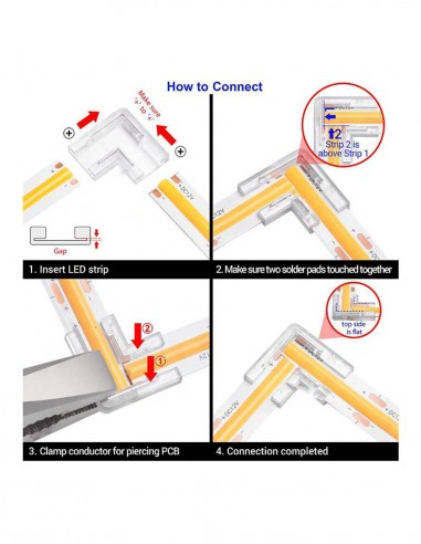10mm COB LED Strip Right Angle Connector