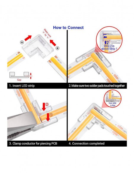 10mm COB LED Strip Right Angle Connector