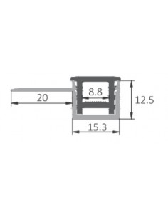 Adjustable Aluminium Plaster-In LED Profile 2
