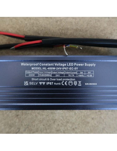 Top-Quality 400W 24V LED Driver – IP67 Waterproof, EC Series for Professional Lighting