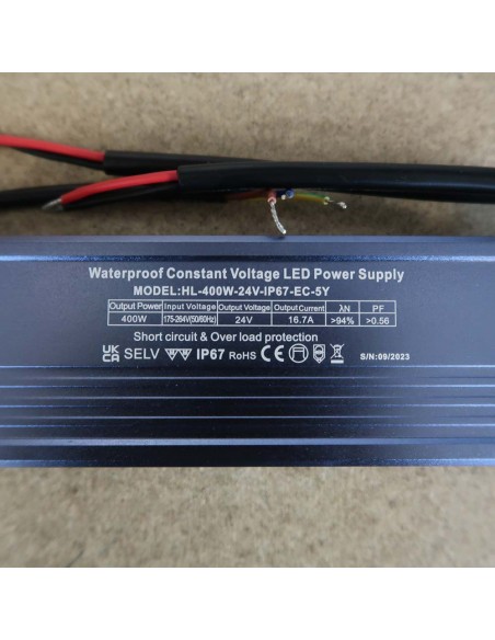 Top-Quality 400W 24V LED Driver – IP67 Waterproof, EC Series for Professional Lighting