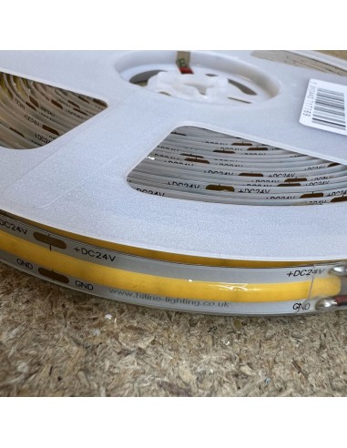10-Meter-COB-Dotless-LED-Streifen-Warmweiss-3000K-Hoch-CRI90-15Wm-IP20-24V-DC
