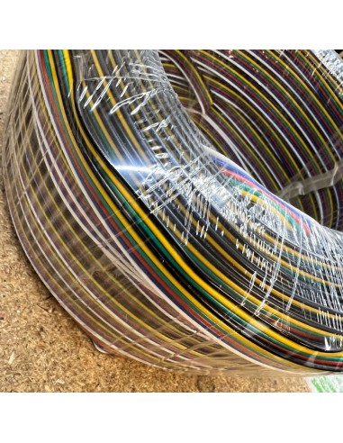 rgb plus tunable white ribbon wire 20 awg 100m roll 6 core