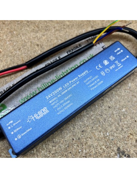 Top-Grade 200W 24V LED Driver – IP67 Waterproof, Premium Series for Optimum Performance