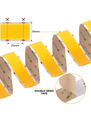 30mm COB strip ultra high brightness connection diagram