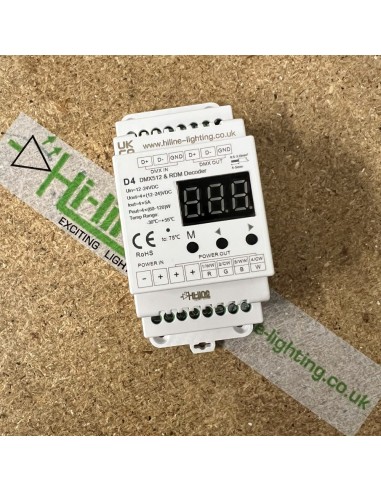 DMX512-RGBW-Hutschienen-Decoder-UKCA-zertifiziert