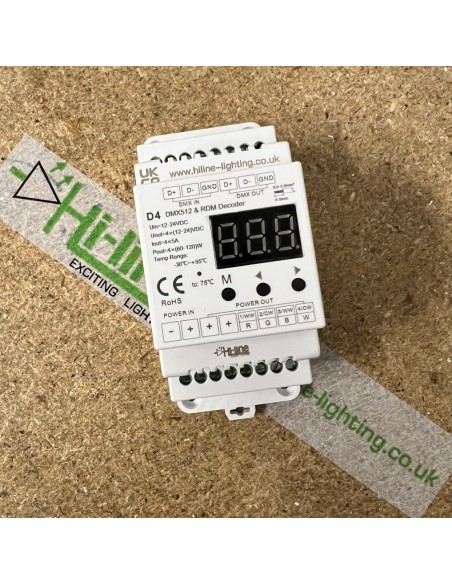 DMX512-RGBW-Hutschienen-Decoder-UKCA-zertifiziert
