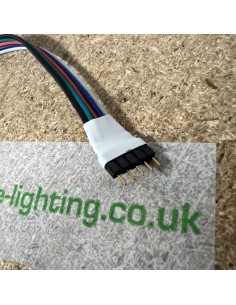 Male 5 Pin flat wire RGBW connector 5A 2