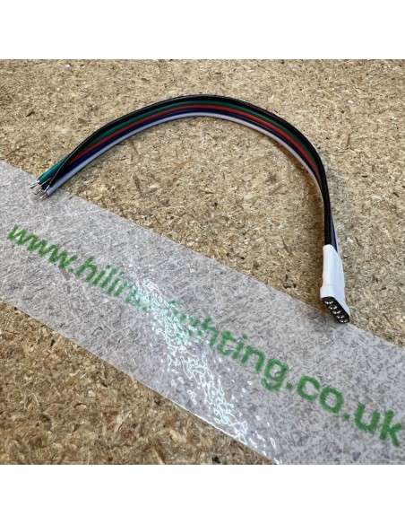 5 Pin flat wire RGBW female connector 5A