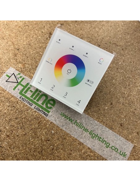 T15 Weißes Glas-Touchpanel für RGB+CCT mit DMX- und RF-Steuerung