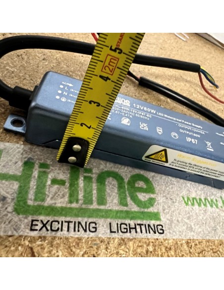 Compact 60W 12V IP67 Driver for LED Strips and Signage