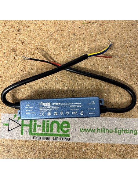 Slim 60W IP67 12V Power Supply for LED Lighting and Signage
