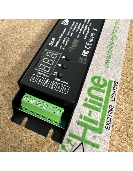 Self-Test-Mode-DMX-LED-Controller D4-P by Hi-Line Lighting