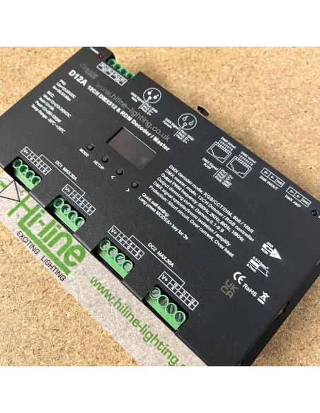 12CH-DMX-LED-Decoder-D12A-OLED-Display