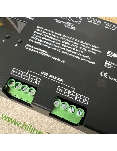 D12A-12-Kanal-DMX512-Controller-Kabelanschlüsse