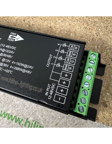 DMX-RDM-Decoder-D4-E-LED-Steuerung-Realbetrieb-RJ45