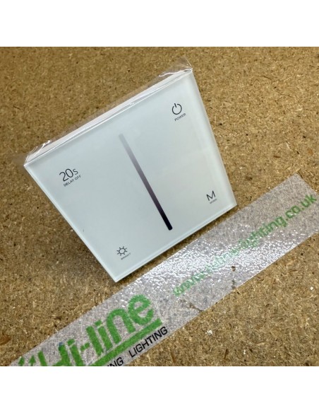 T18 Touch-Panel 0/1-10V Dimmer | RF 2,4GHz | AC 100-240V | Weißes Glas