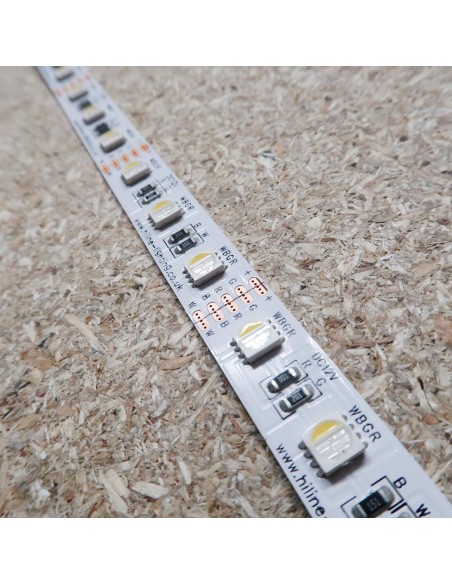 RGBW LED Strip (RGB+NW) 12V-14.4W/m- IP00-CRI80-12mm/2oz PCB-5m Roll